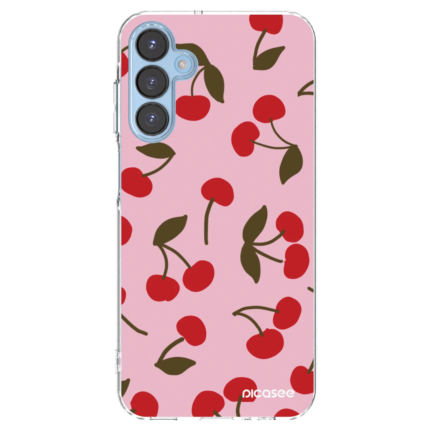 Picasee Samsung Galaxy A15 A156B 5G Hülle - Transparentes Silikon - Cherry