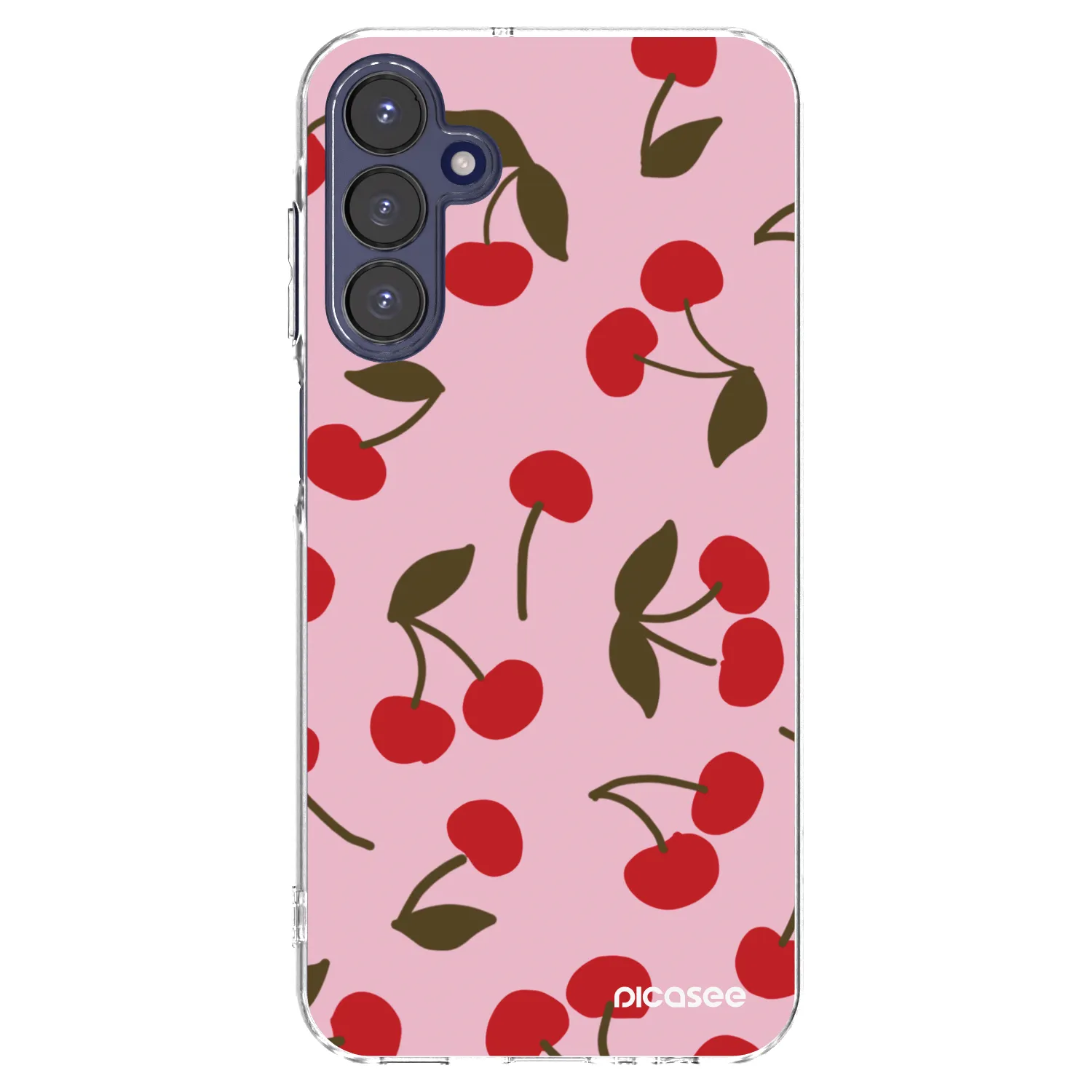 Picasee Samsung Galaxy A15 A155F 4G Hülle - Transparentes Silikon - Cherry