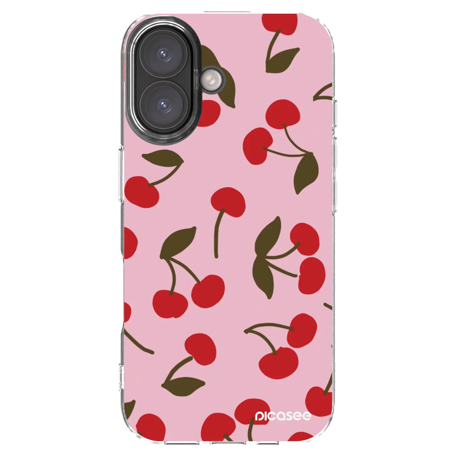 Picasee Apple iPhone 16 Hülle - Transparentes Silikon - Cherry