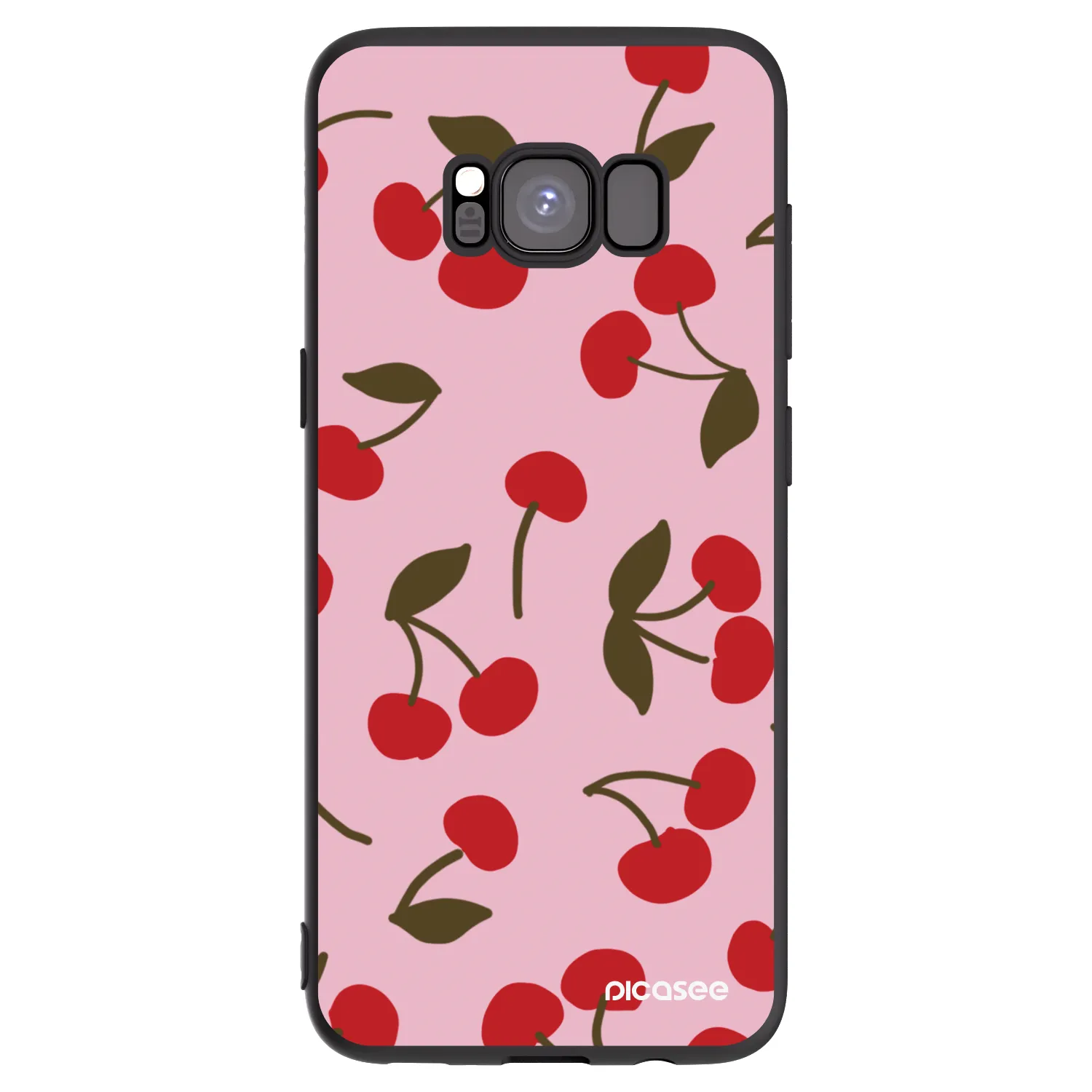 Picasee Samsung Galaxy S8 G950F Hülle - Schwarzes Silikon - Cherry