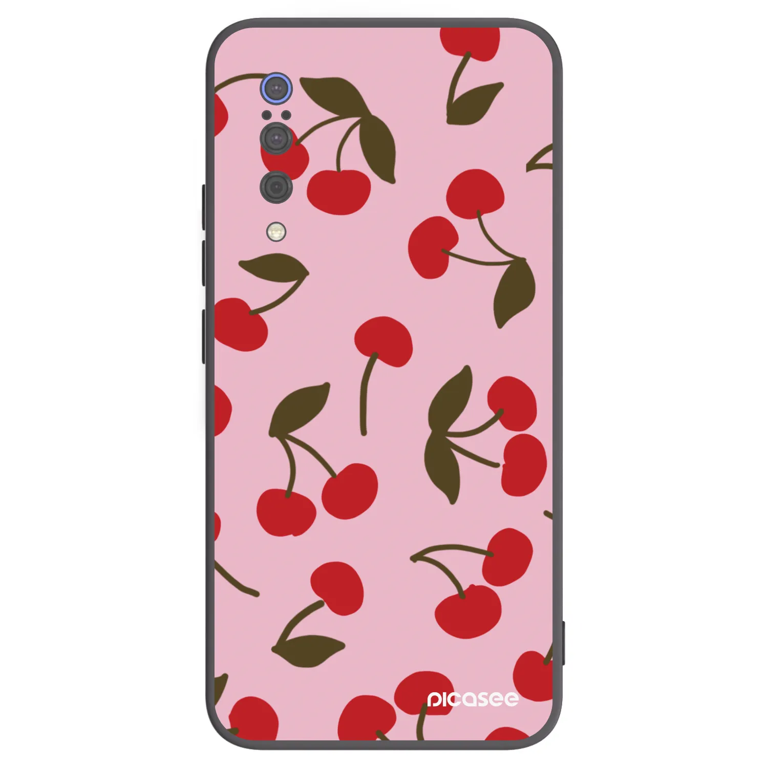 Picasee Xiaomi Mi 9 Hülle - Schwarzes Silikon - Cherry
