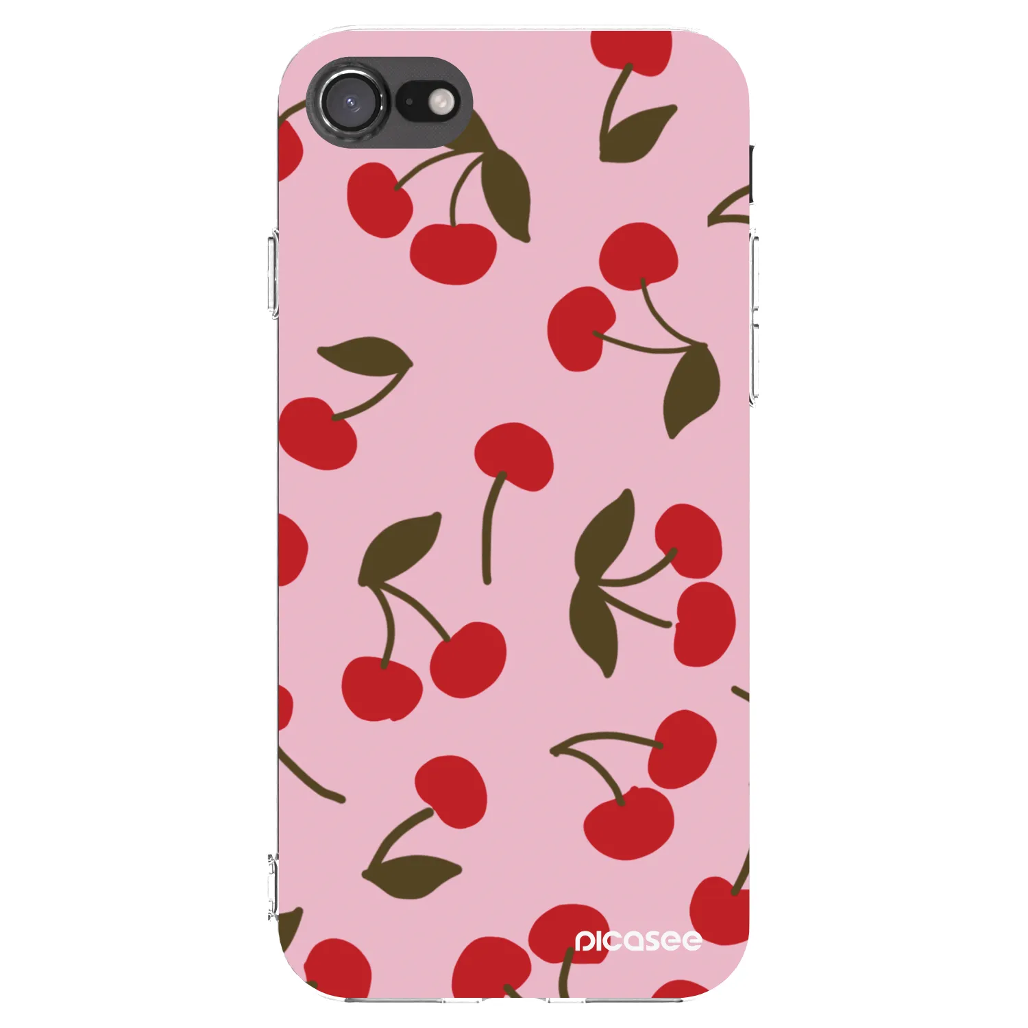 Picasee Apple iPhone 7 Hülle - Transparentes Silikon - Cherry