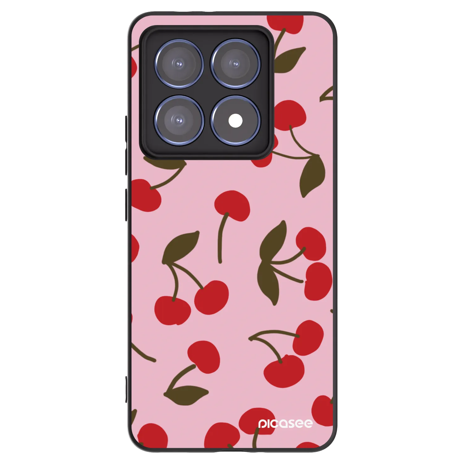 Picasee Xiaomi 14T Pro Hülle - Schwarzes Silikon - Cherry