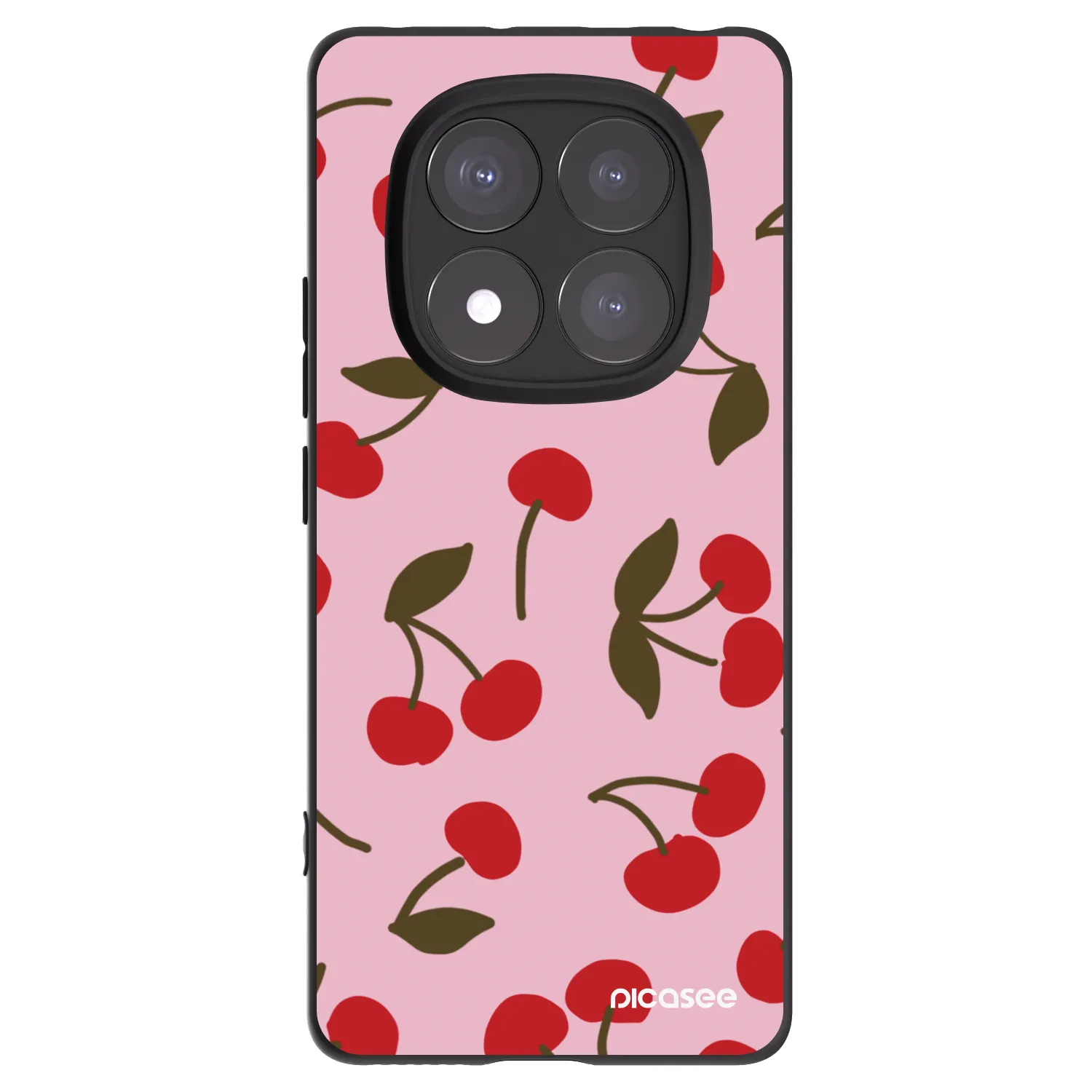 Picasee Xiaomi Redmi Note 14 Pro 5G Hülle - Schwarzes Silikon - Cherry