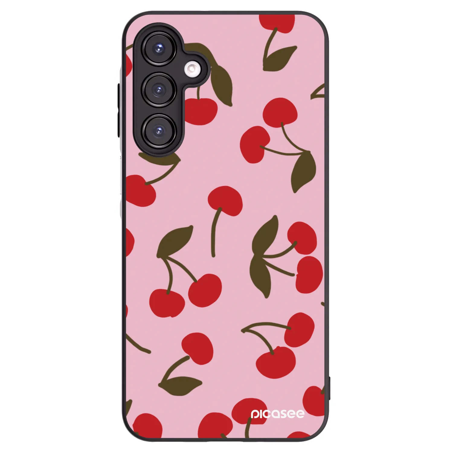 Picasee Samsung Galaxy A16 5G Hülle - Schwarzes Silikon - Cherry
