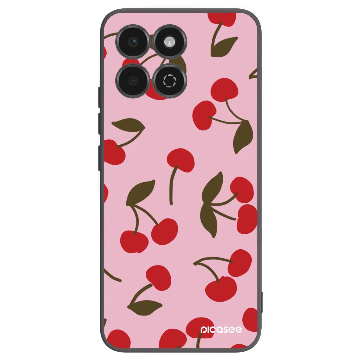 Picasee Honor 200 Smart 5G Hülle - Schwarzes Silikon - Cherry