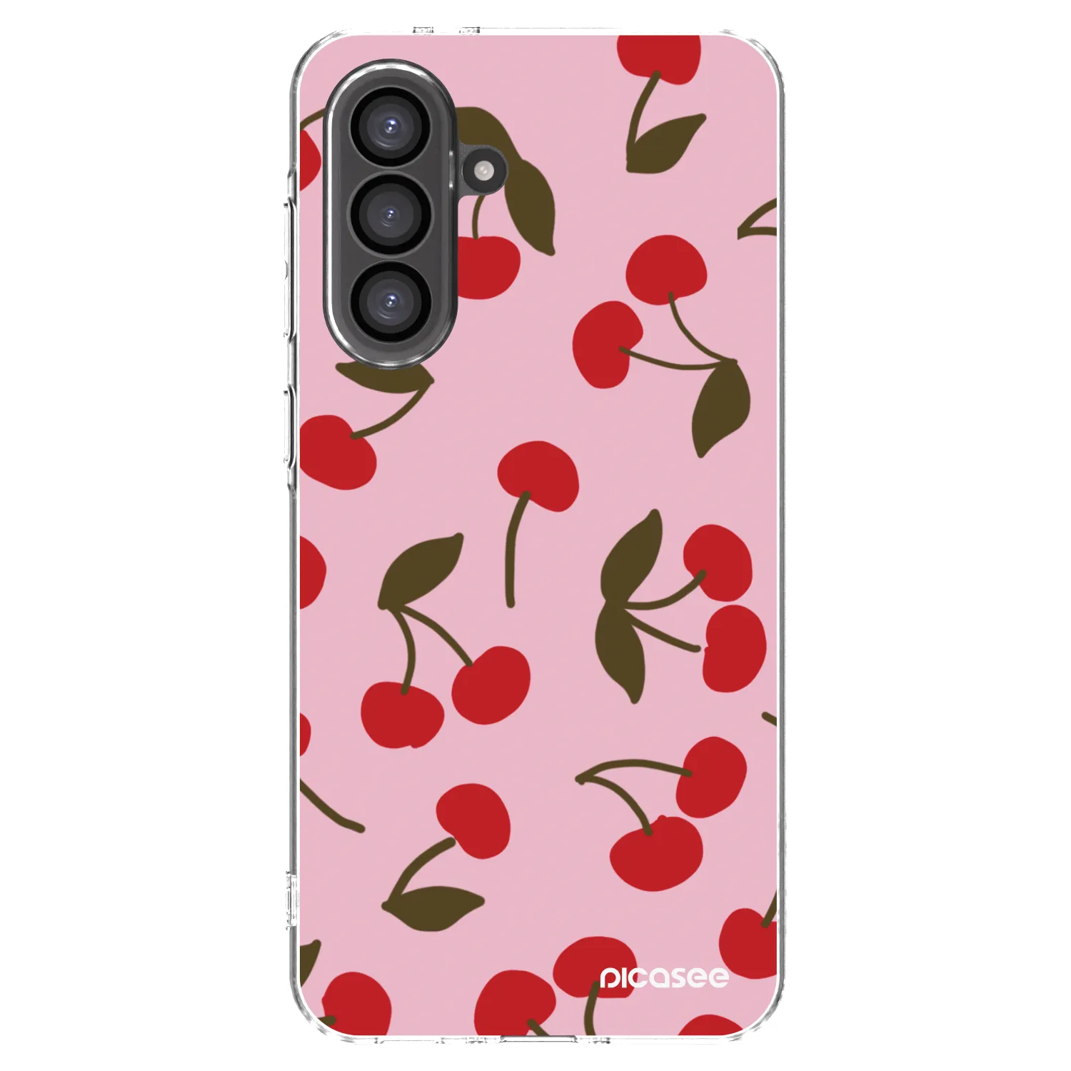 Picasee Samsung Galaxy A56 5G A566B Hülle - Transparentes Silikon - Cherry