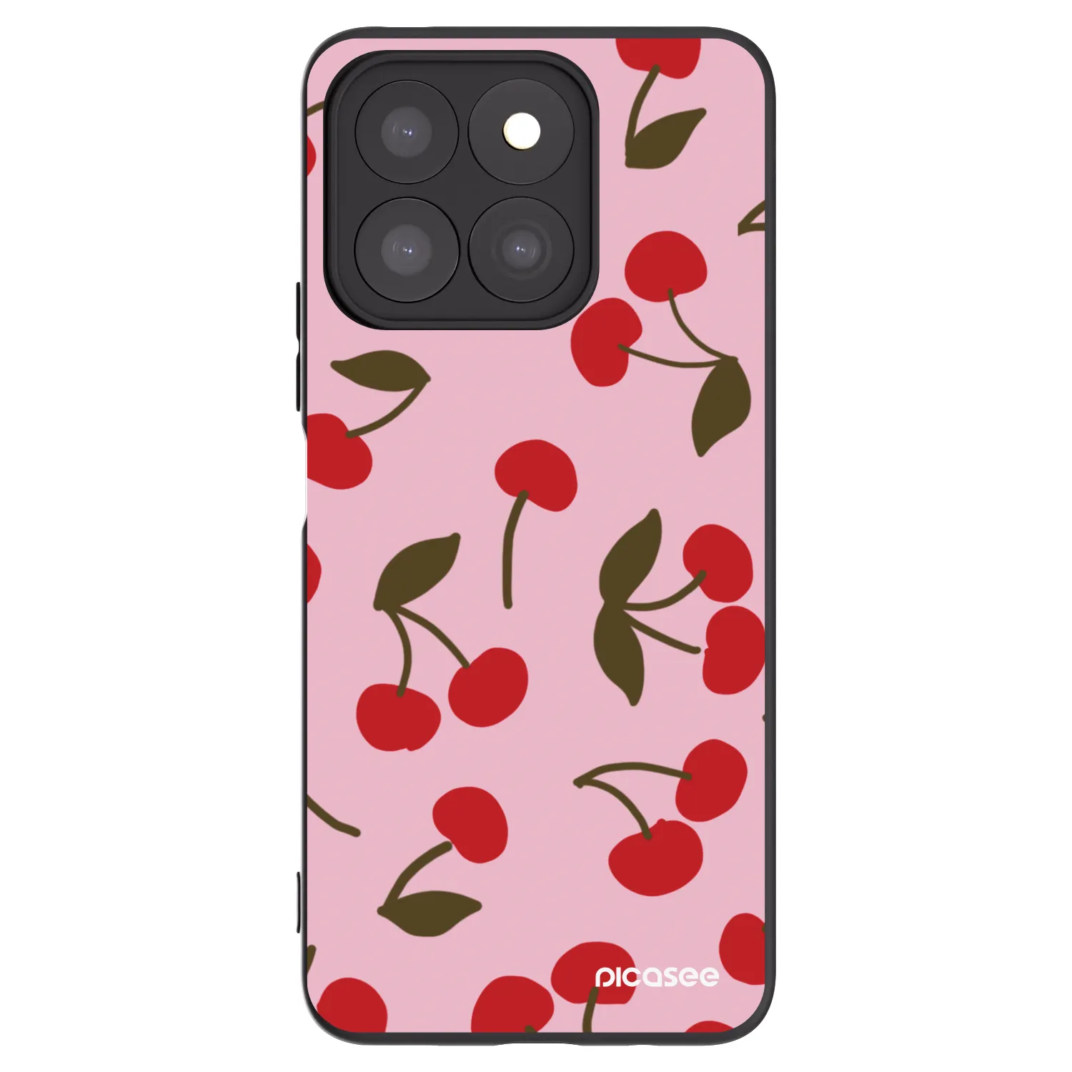 Picasee Honor X8c Hülle - Schwarzes Silikon - Cherry