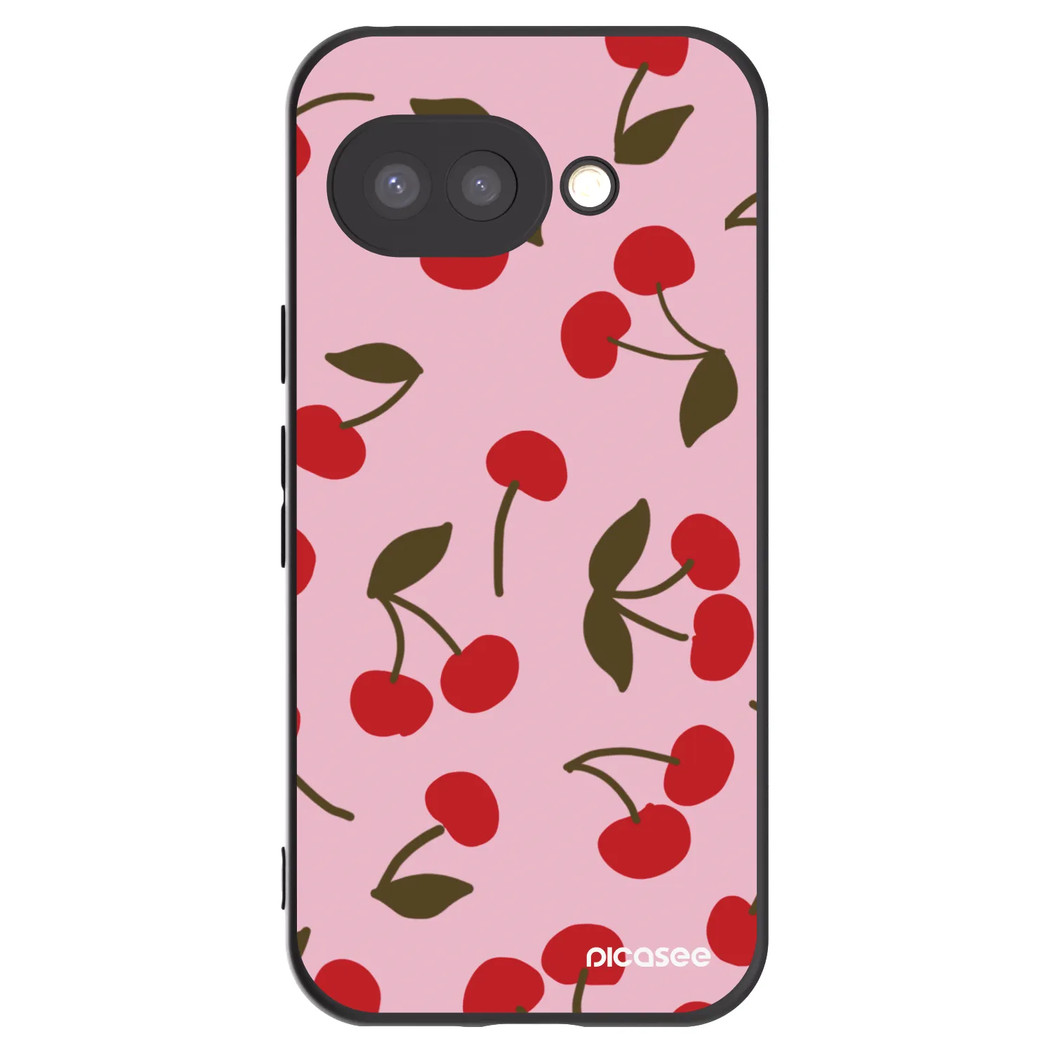 Picasee Google Pixel 9a Hülle - Schwarzes Silikon - Cherry