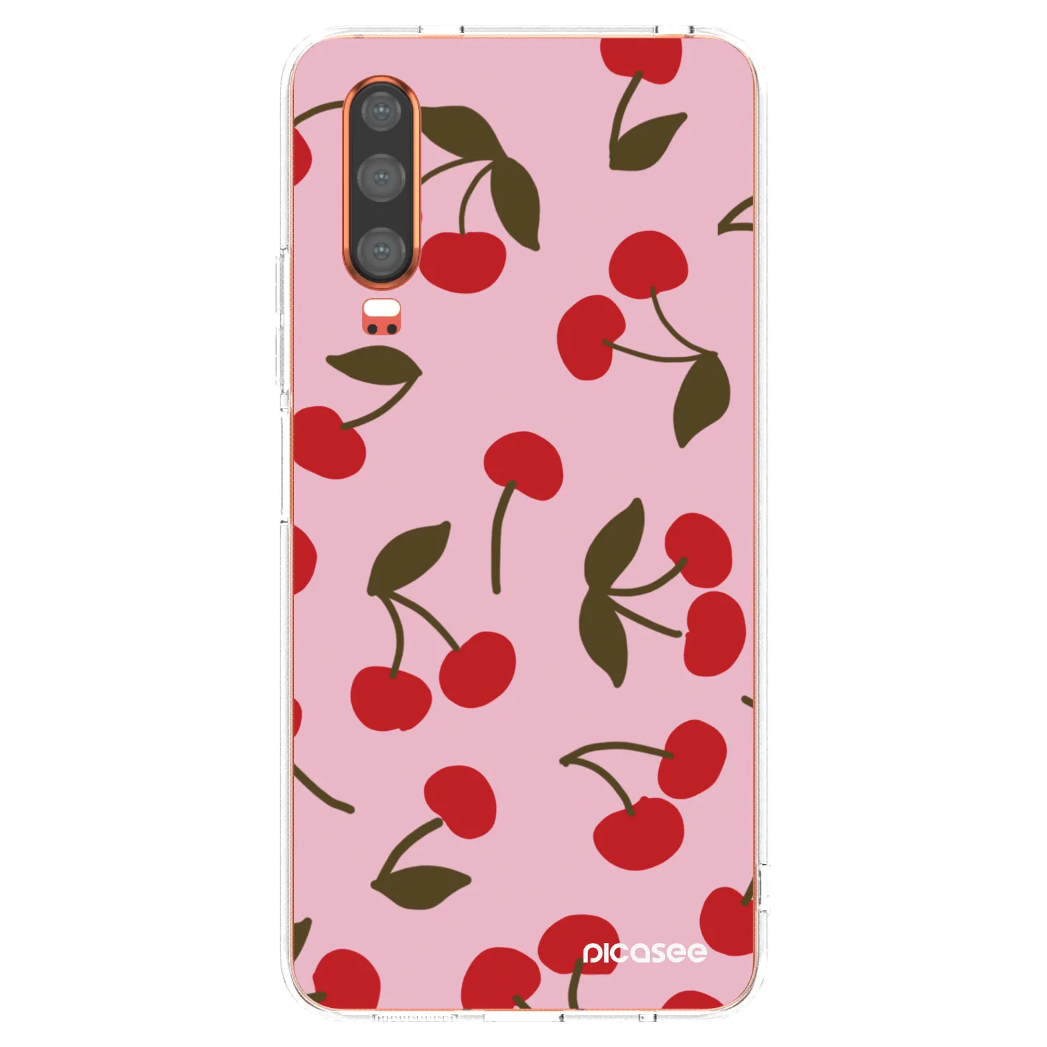 Picasee Huawei P30 Hülle - Transparentes Silikon - Cherry