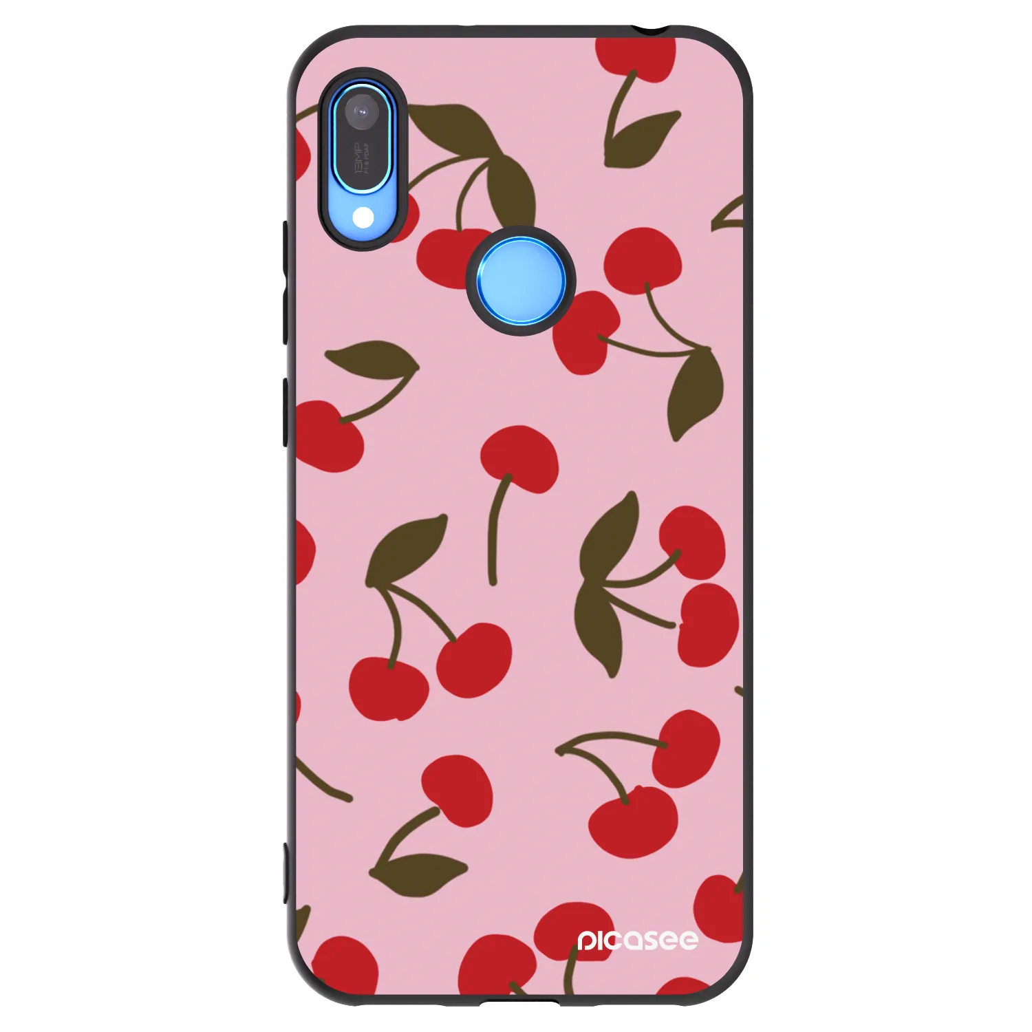 Picasee Huawei Y6 2019 Hülle - Schwarzes Silikon - Cherry