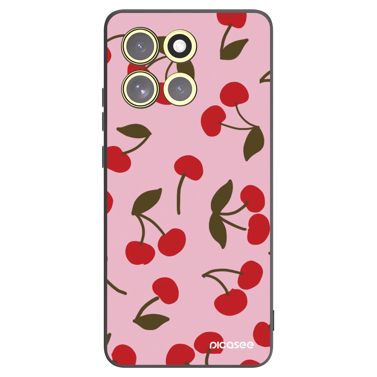 Picasee Motorola Moto G86 5G Hülle - Schwarzes Silikon - Cherry