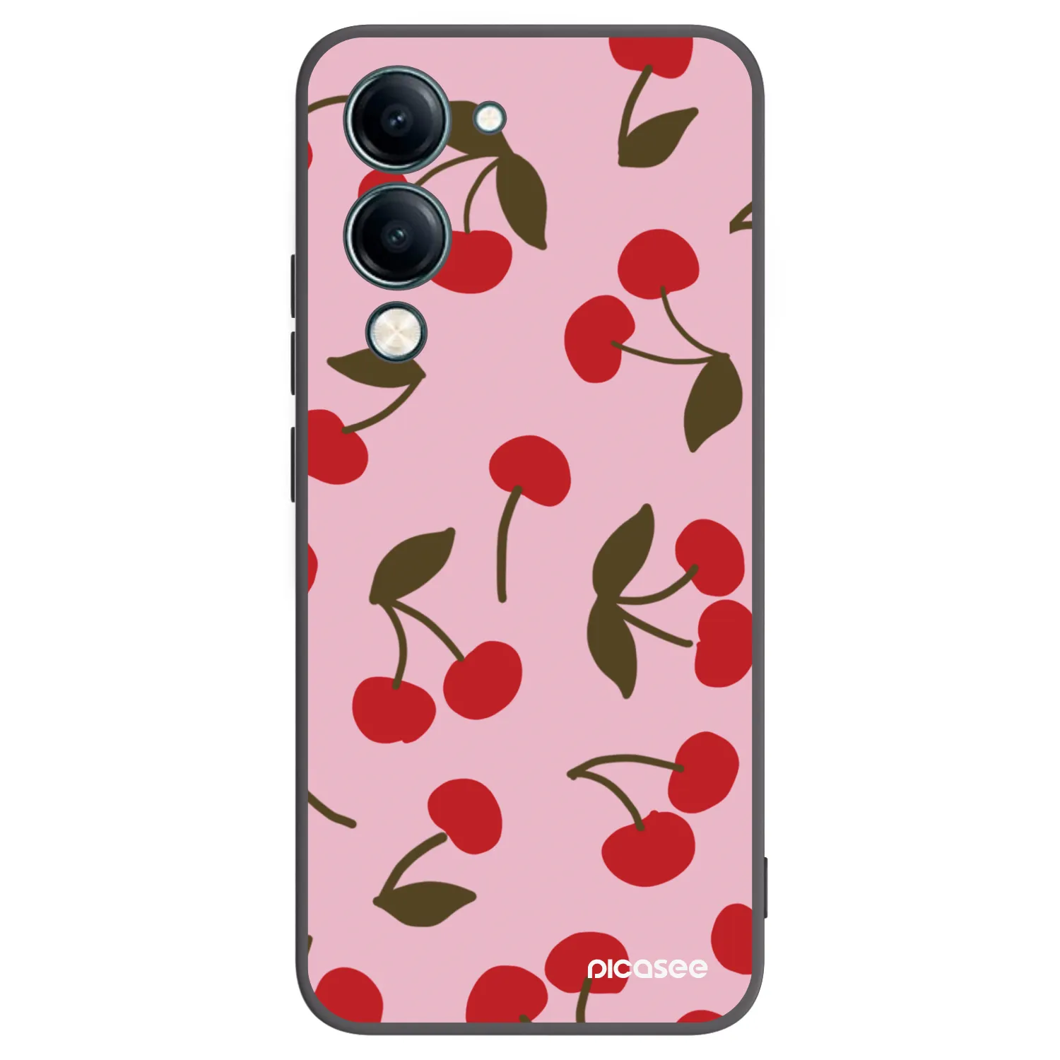Picasee Vivo Y29s 5G Hülle - Schwarzes Silikon - Cherry