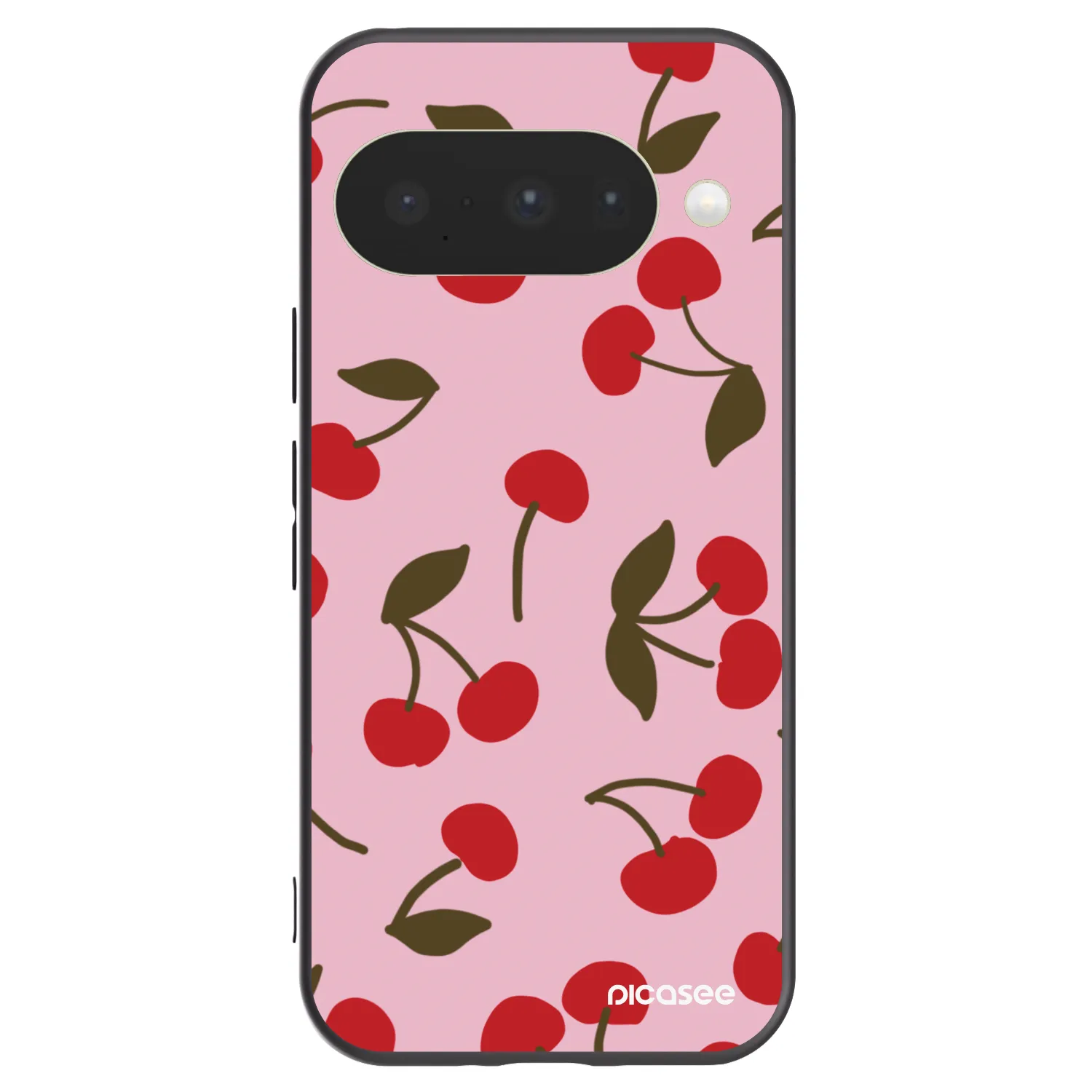 Picasee Google Pixel 10 Hülle - Schwarzes Silikon - Cherry