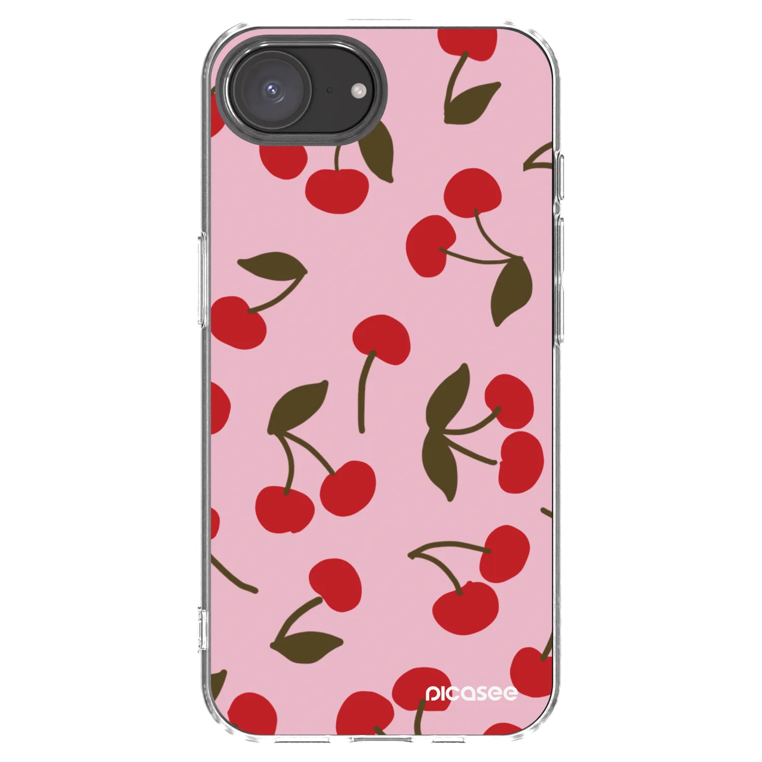 Picasee Apple iPhone 17e Hülle - Transparentes Silikon - Cherry