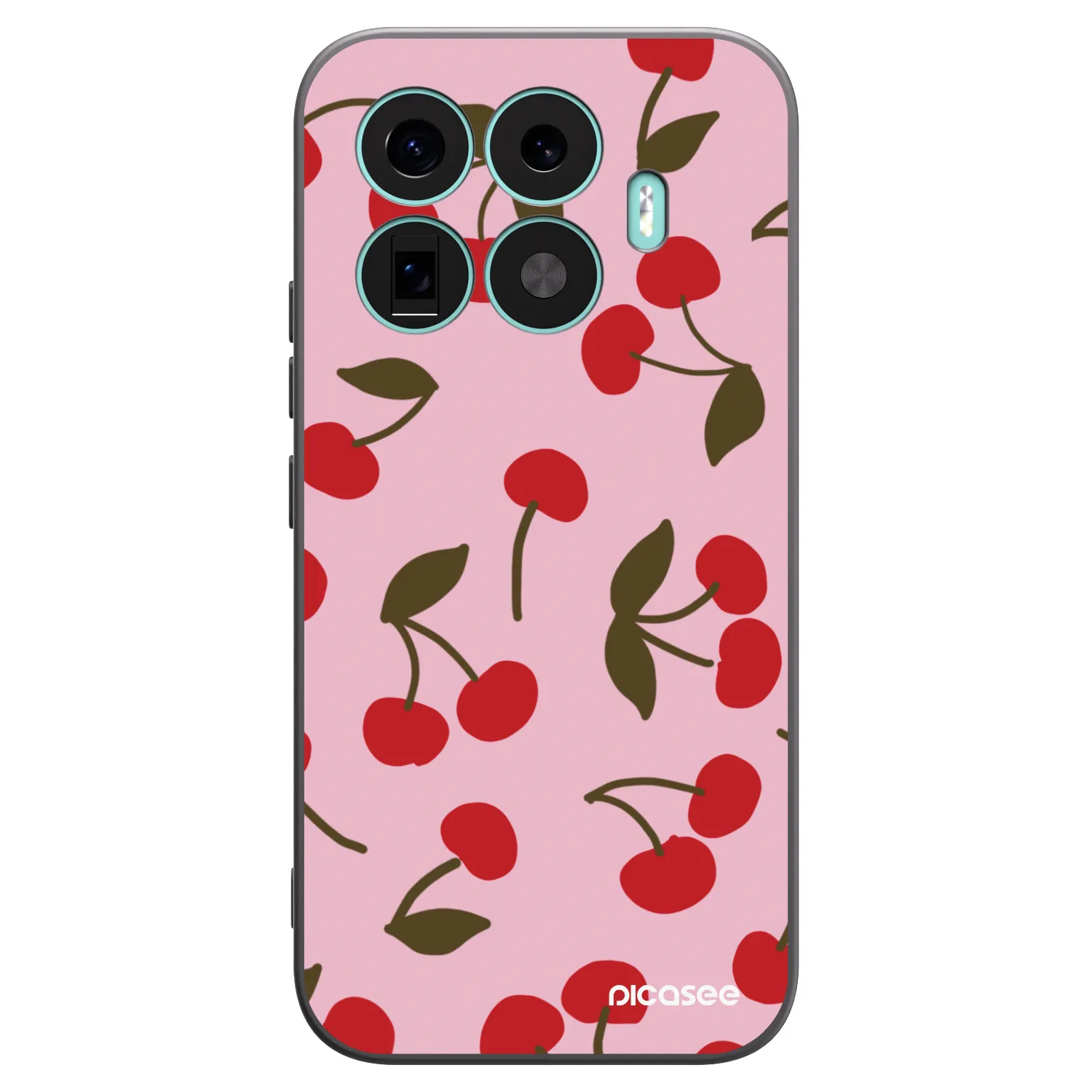 Picasee Xiaomi 17T Hülle - Schwarzes Silikon - Cherry