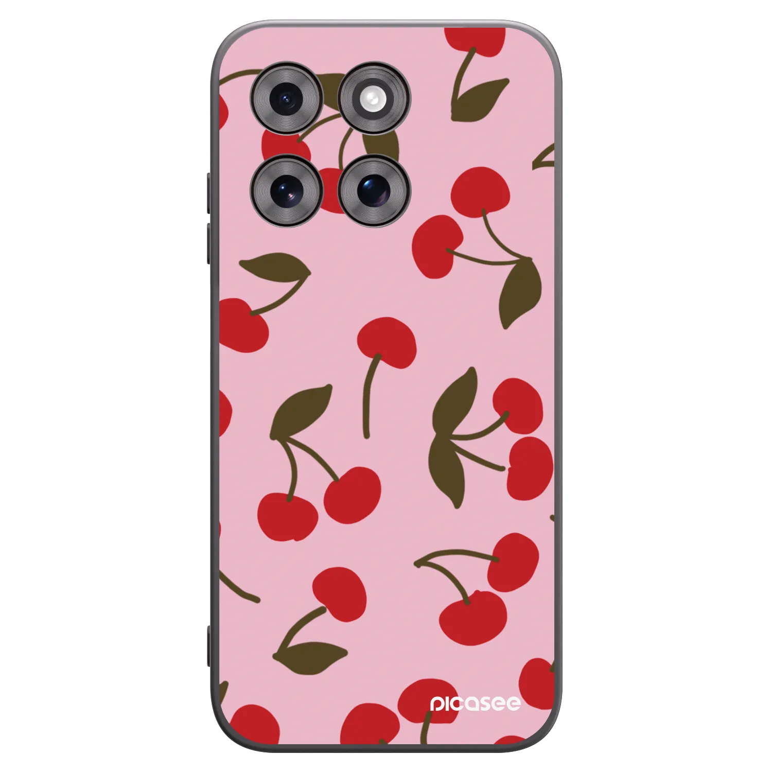 Picasee Motorola Moto G77 Hülle - Schwarzes Silikon - Cherry