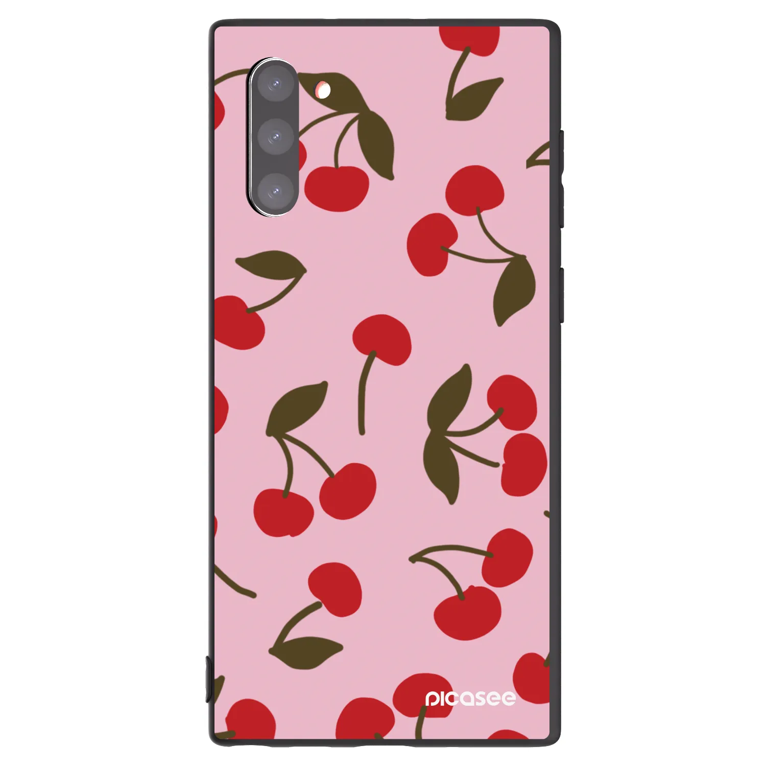 Picasee Samsung Galaxy Note 10 N970F Hülle - Schwarzes Silikon - Cherry