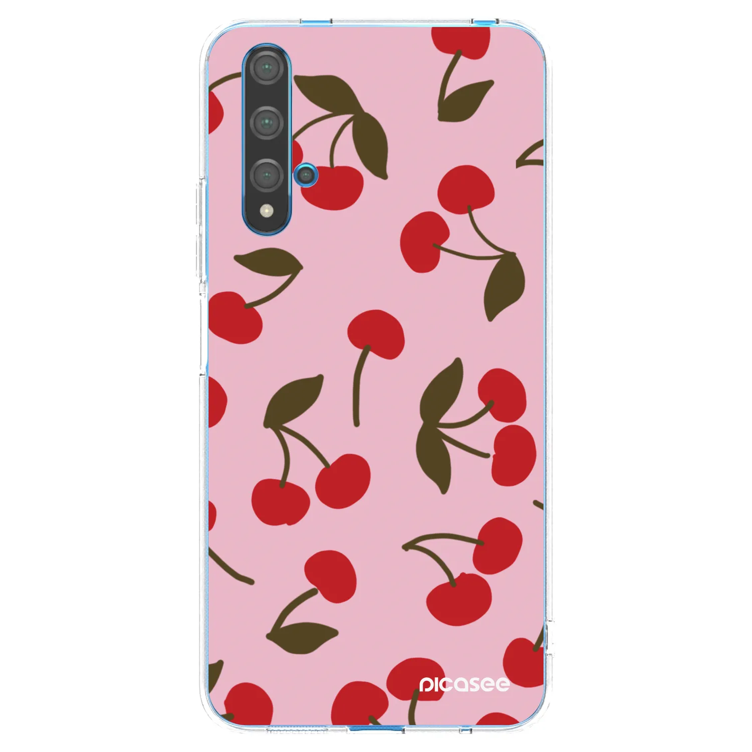 Picasee Huawei Nova 5T Hülle - Transparentes Silikon - Cherry