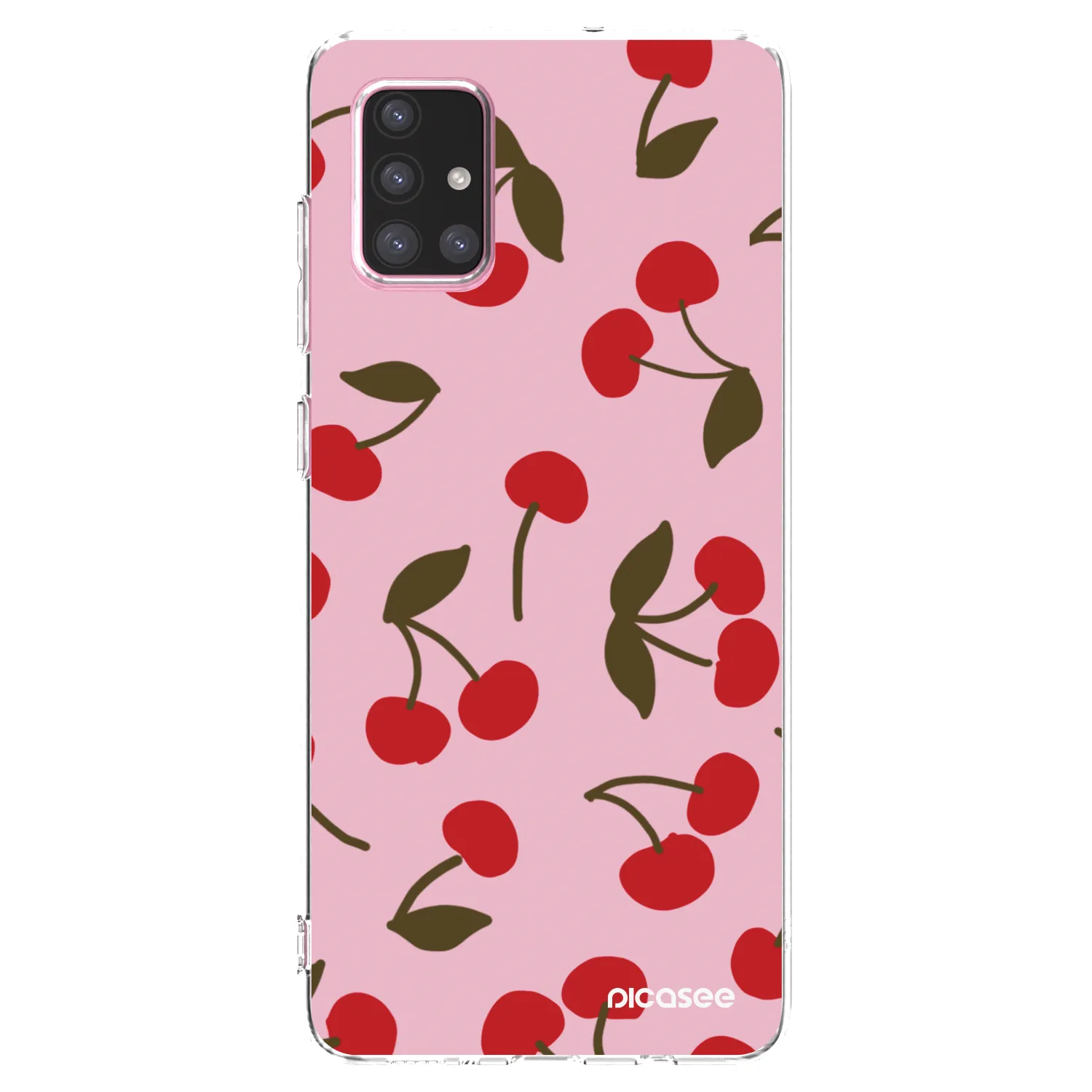 Picasee Samsung Galaxy A71 A715F Hülle - Transparentes Silikon - Cherry