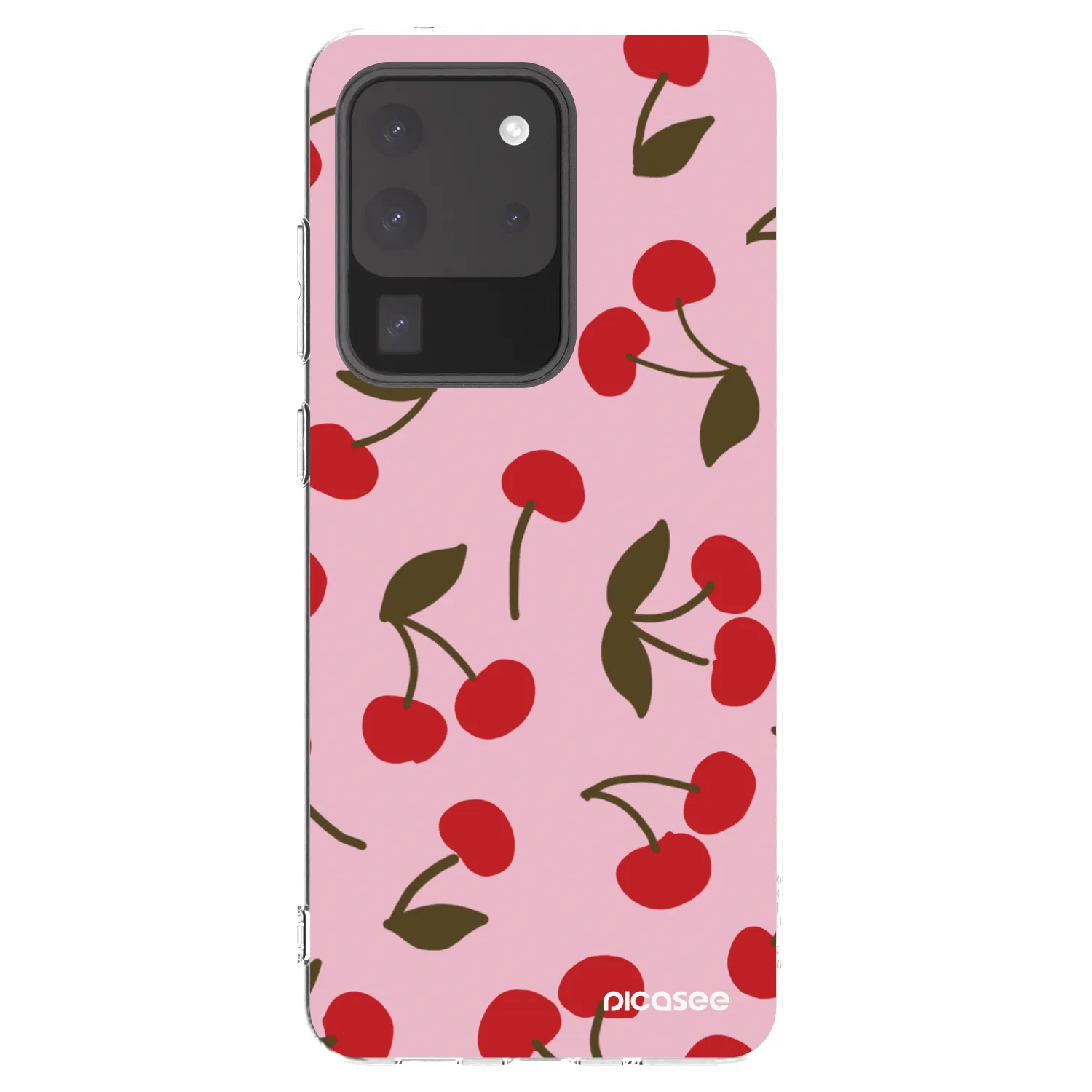 Picasee Samsung Galaxy S20 Ultra 5G G988F Hülle - Transparentes Silikon - Cherry