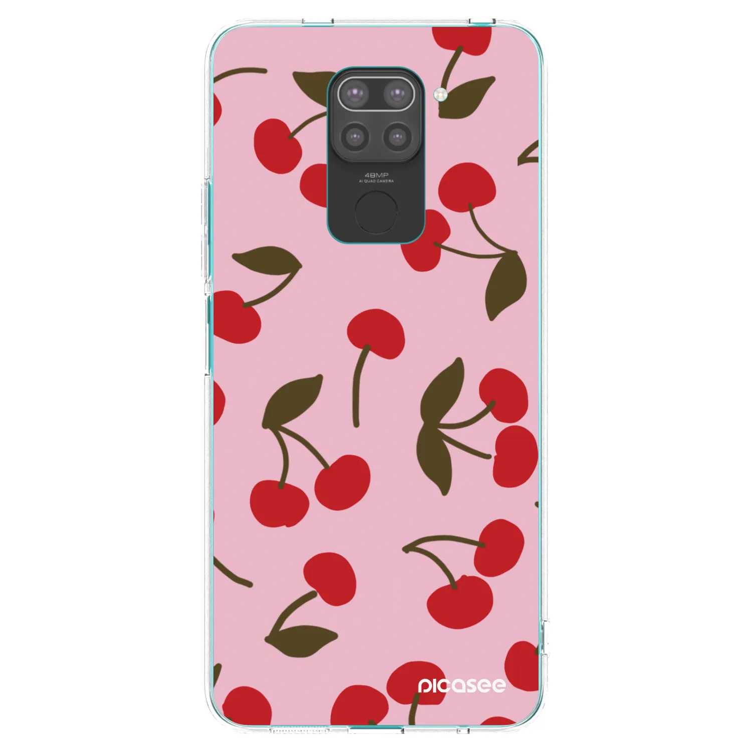 Picasee Xiaomi Redmi Note 9 Hülle - Schwarzes Silikon - Cherry
