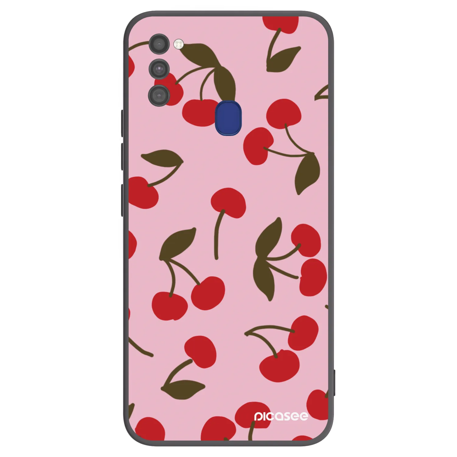 Picasee Samsung Galaxy M21 M215F Hülle - Schwarzes Silikon - Cherry