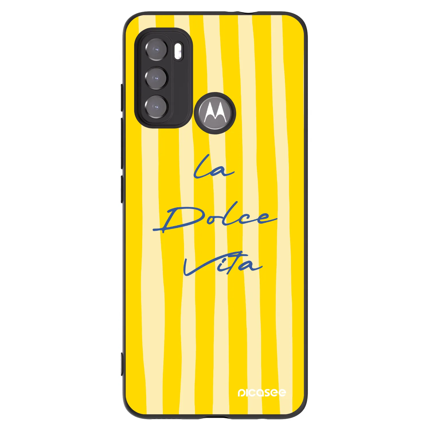 Picasee Motorola Moto G60 Hülle - Schwarzes Silikon - Ladolcevita