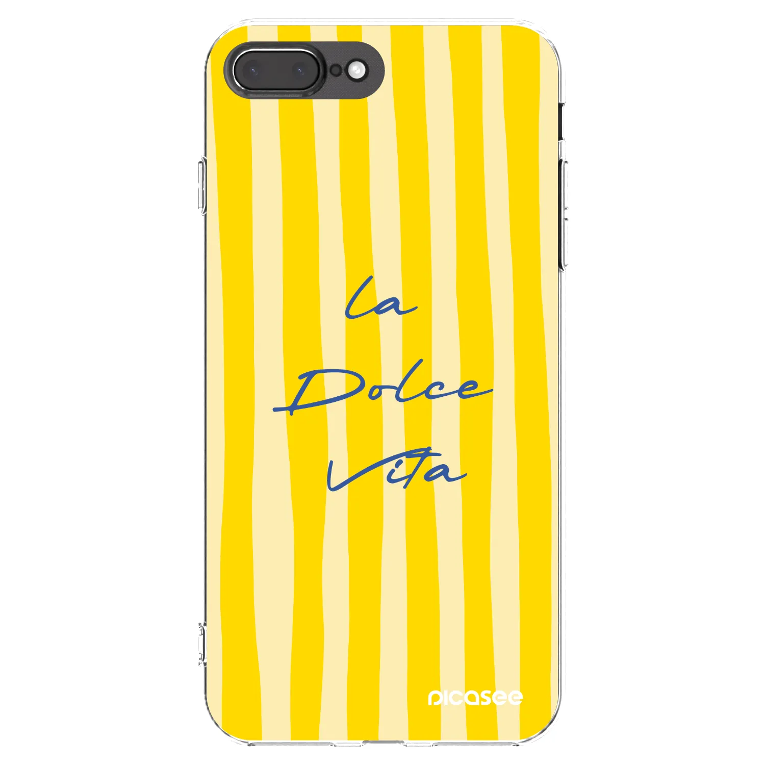 Picasee Apple iPhone 8 Plus Hülle - Transparentes Silikon - Ladolcevita