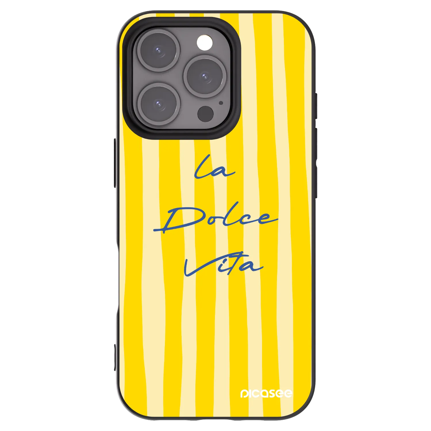 Picasee Apple iPhone 16 Pro Hülle - Schwarzes Silikon - Ladolcevita