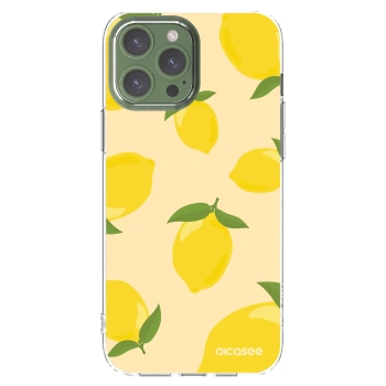 Picasee Apple iPhone 13 Pro Max Hülle - Transparentes Silikon - Limoncella
