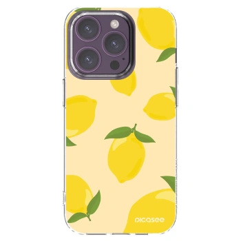 Picasee Apple iPhone 14 Pro Hülle - Transparentes Silikon - Limoncella