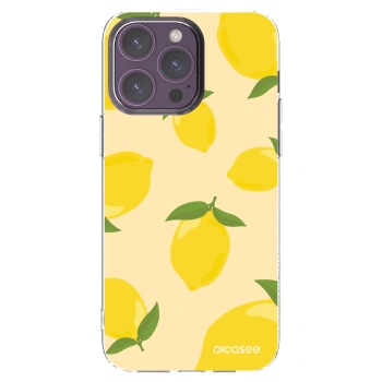 Picasee Apple iPhone 14 Pro Max Hülle - Transparentes Silikon - Limoncella