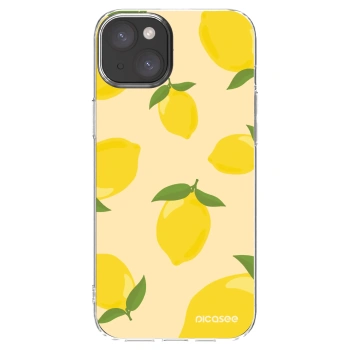Picasee Apple iPhone 15 Plus Hülle - Transparentes Silikon - Limoncella