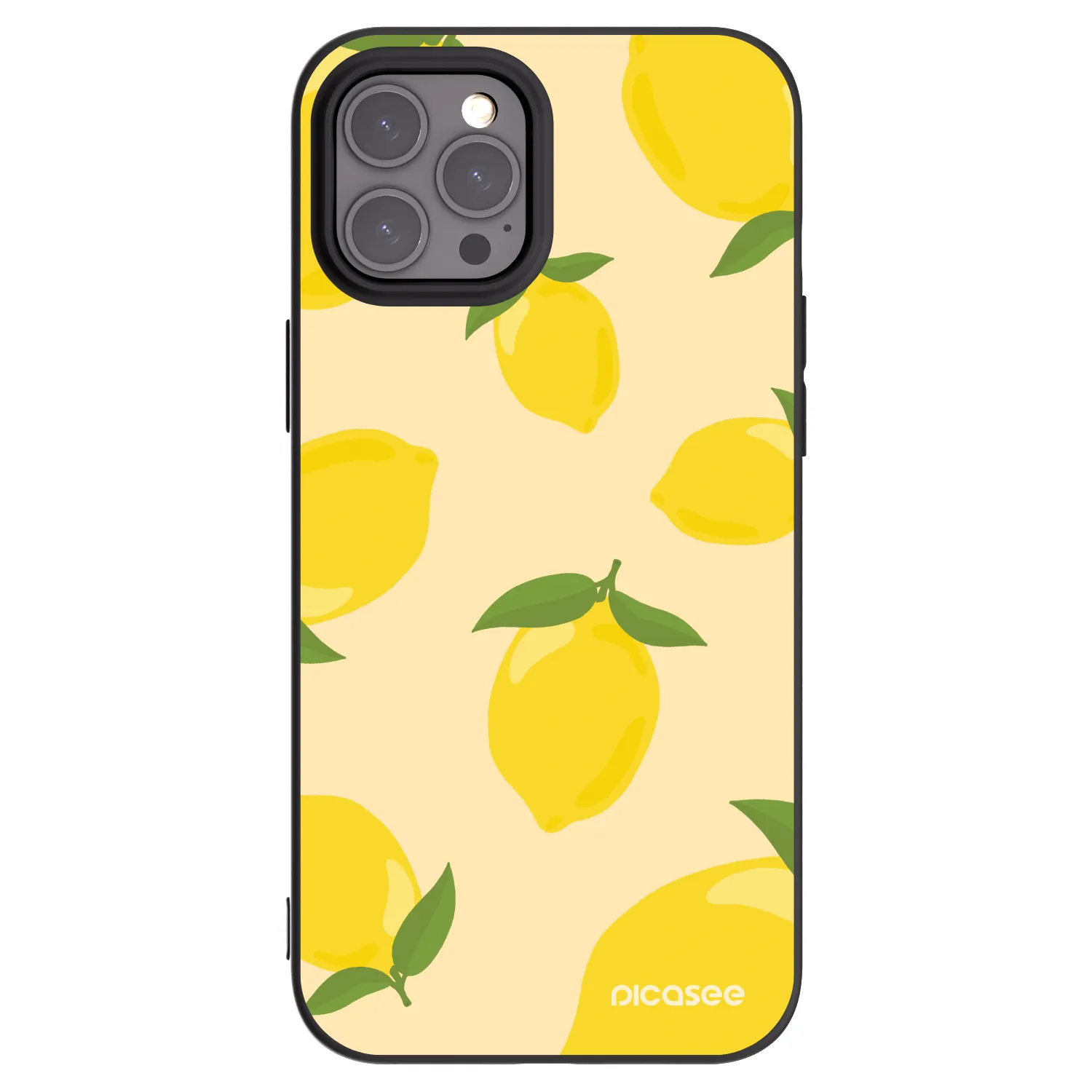 Picasee Apple iPhone 12 Pro Max Hülle - Schwarzes Silikon - Limoncella