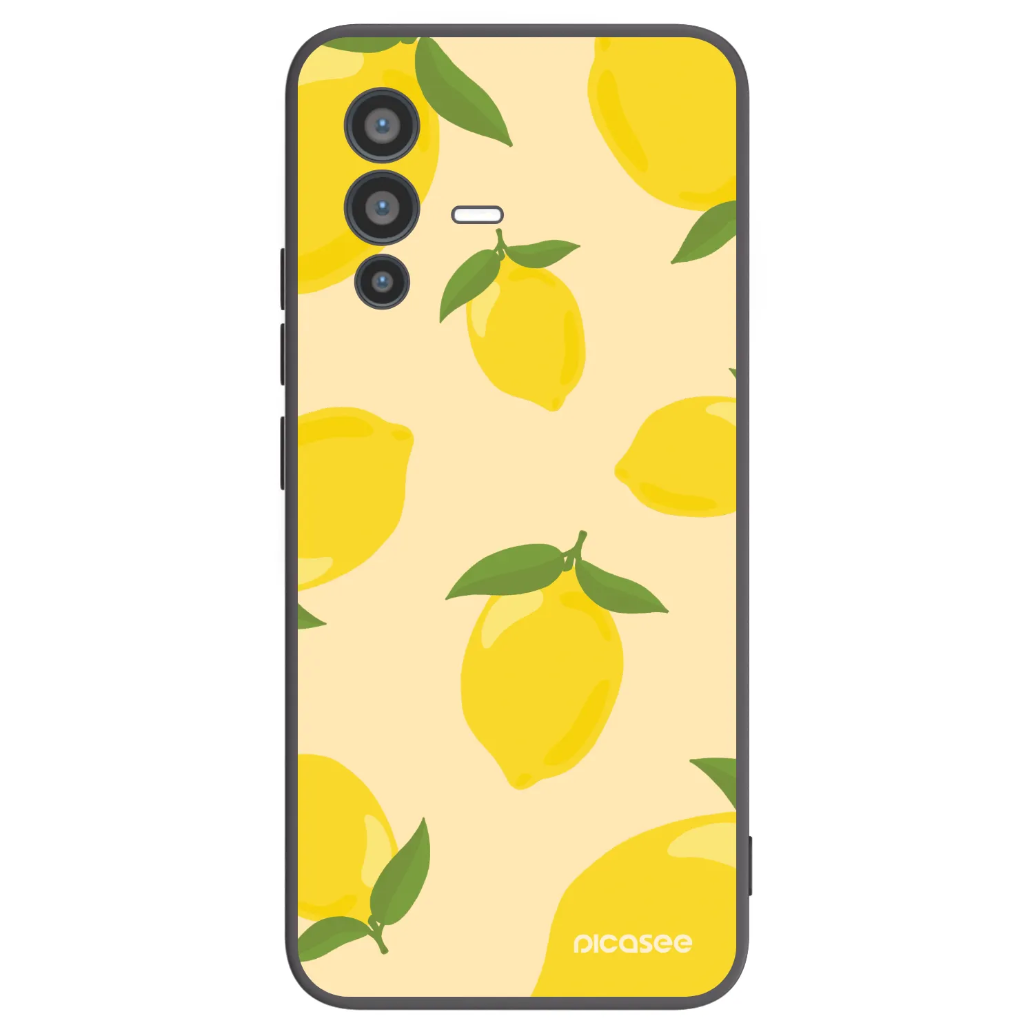 Picasee Vivo V23 5G Hülle - Schwarzes Silikon - Limoncella
