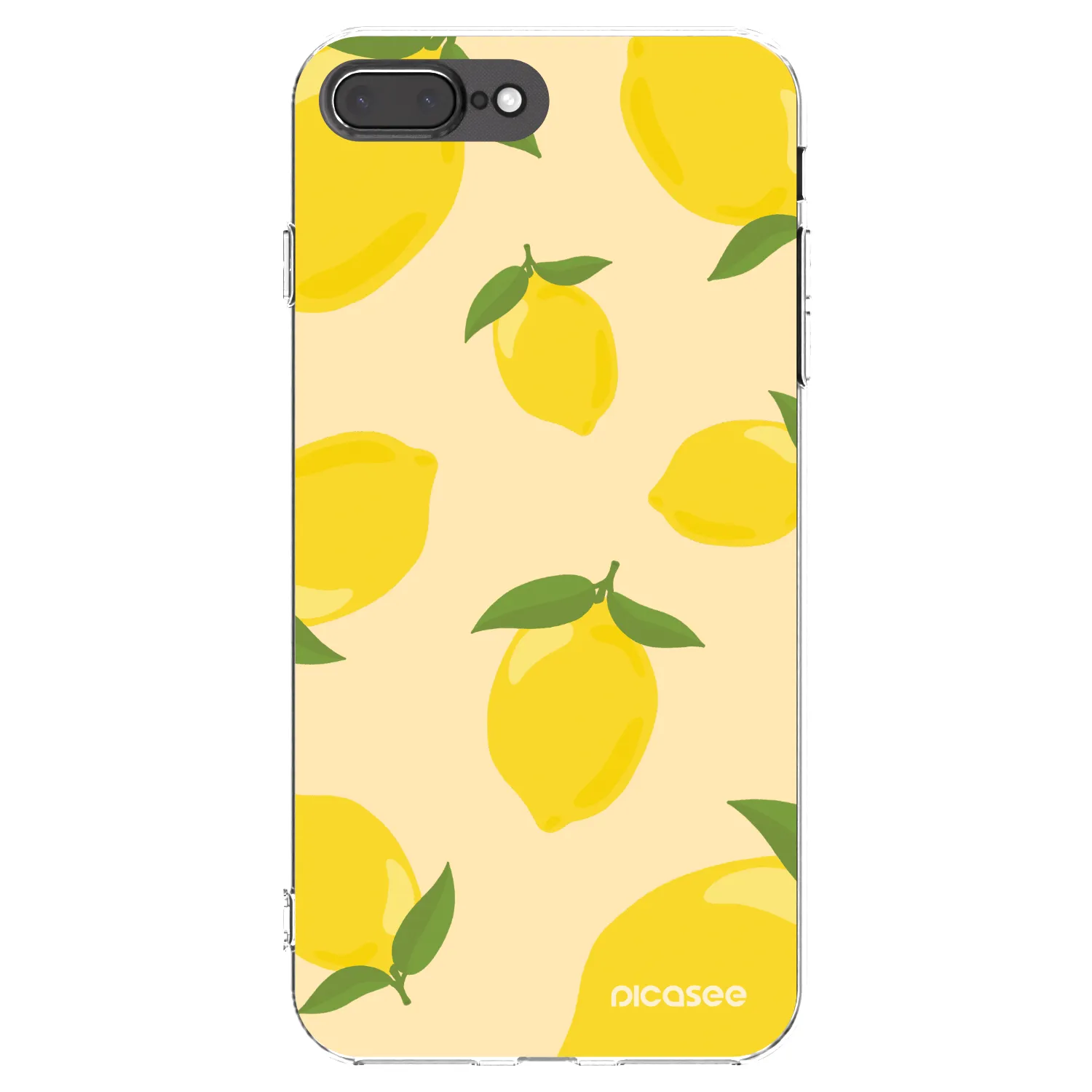 Picasee Apple iPhone 8 Plus Hülle - Transparentes Silikon - Limoncella