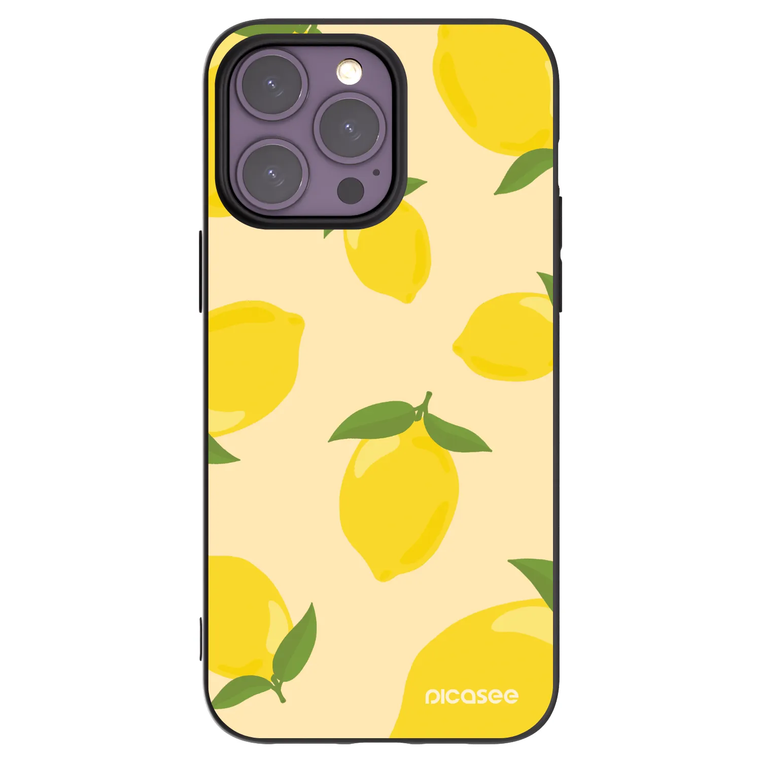 Picasee Apple iPhone 14 Pro Max Hülle - Schwarzes Silikon - Limoncella