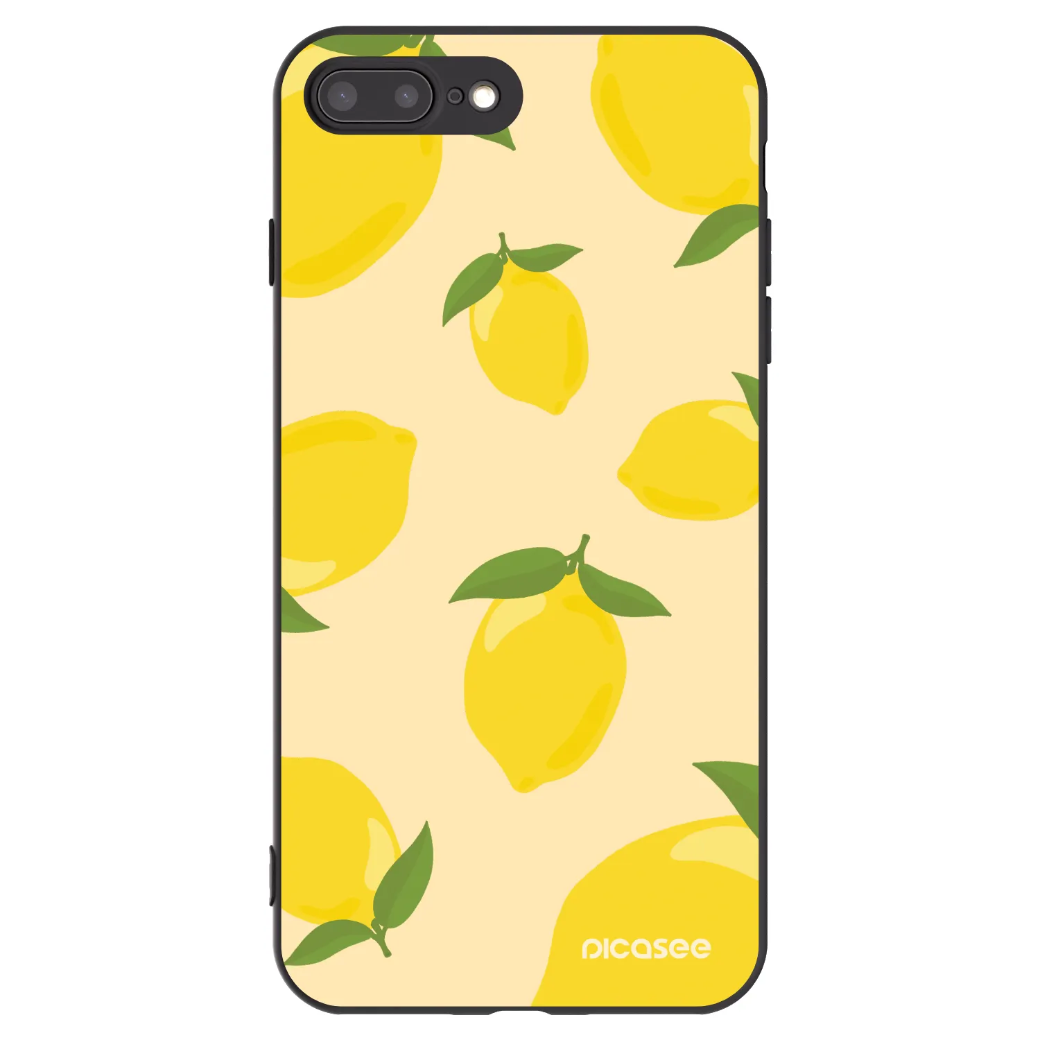 Picasee Apple iPhone 8 Plus Hülle - Schwarzes Silikon - Limoncella
