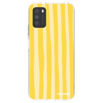 Picasee Xiaomi Poco M3 Hülle - Transparentes Silikon - Lines lemon