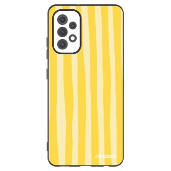 Picasee Samsung Galaxy A32 5G A326B Hülle - Schwarzes Silikon - Lines lemon