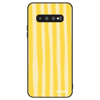 Hülle für Samsung Galaxy S10 G973 - Lines lemon