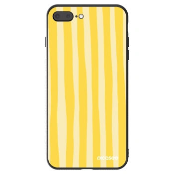 Hülle für Apple iPhone 8 Plus - Lines lemon