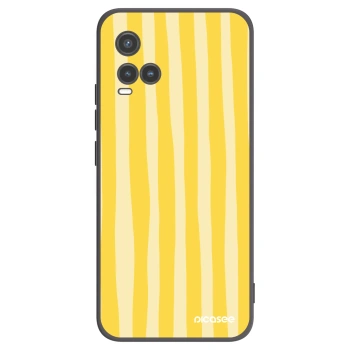 Hülle für Vivo Y33s - Lines lemon