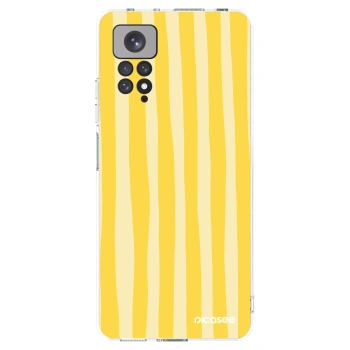 Picasee Xiaomi Redmi Note 11S 4G Hülle - Transparentes Silikon - Lines lemon