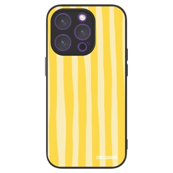 Picasee ULTIMATE CASE für Apple iPhone 14 Pro - Lines lemon