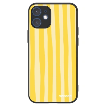 Picasee ULTIMATE CASE MagSafe für Apple iPhone 12 mini - Lines lemon