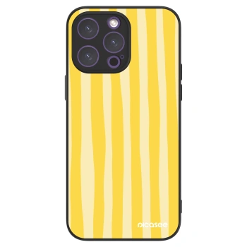 Picasee ULTIMATE CASE MagSafe für Apple iPhone 14 Pro Max - Lines lemon