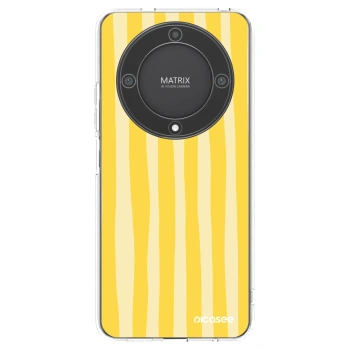 Picasee Honor Magic5 Lite 5G Hülle - Transparentes Silikon - Lines lemon