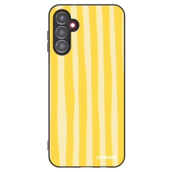Picasee Samsung Galaxy A14 4G A145R Hülle - Schwarzes Silikon - Lines lemon